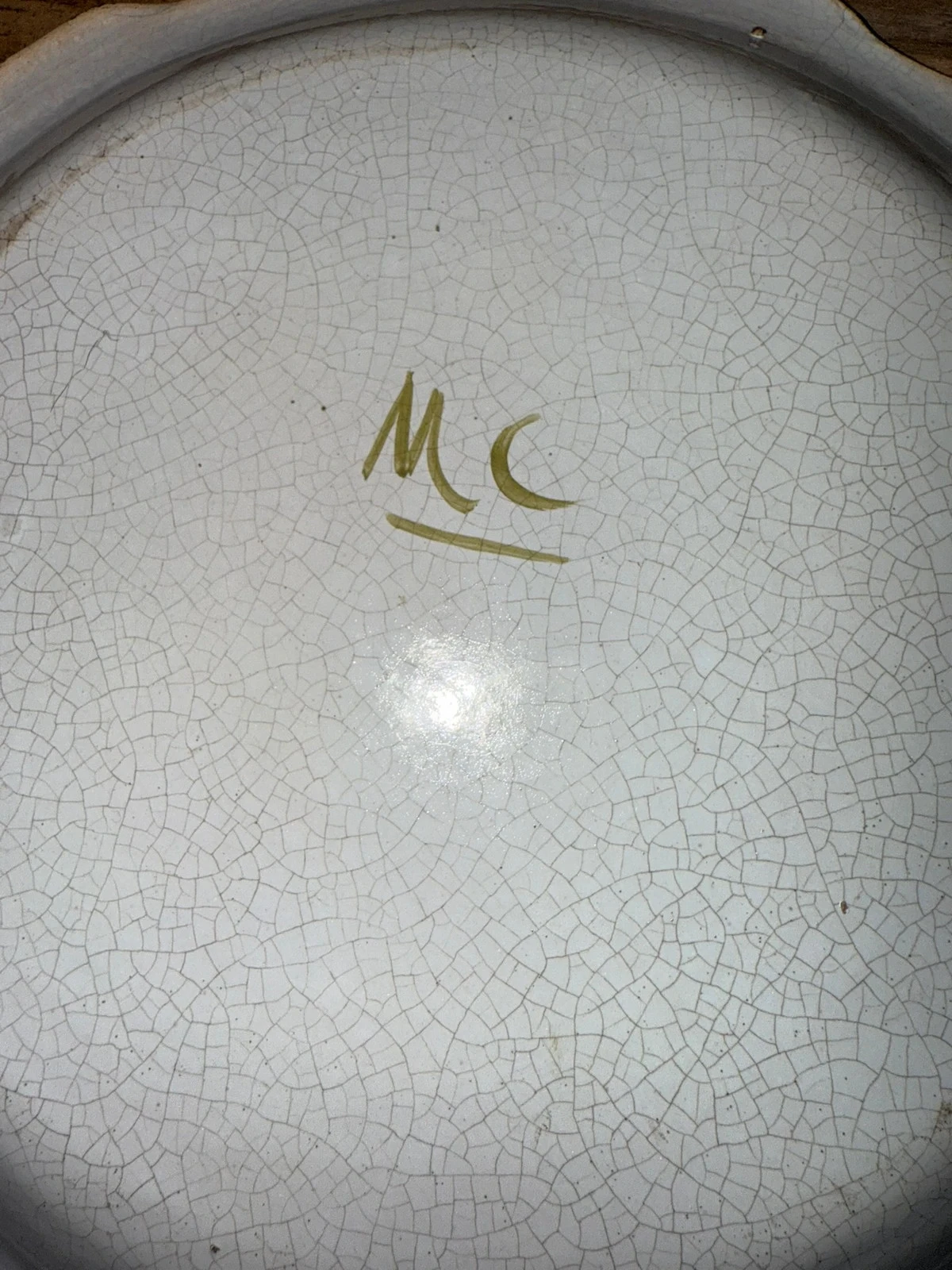 assiette ancienne faïence décor buveur – fait main – très belle pièce – photo 6
